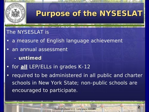 New York State English as a Second Language Achievement Test