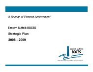 Strategic Plan 2008-2009 - Eastern Suffolk BOCES