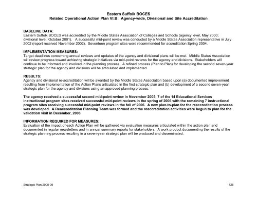 Strategic Plan 2008-2009 - Eastern Suffolk BOCES