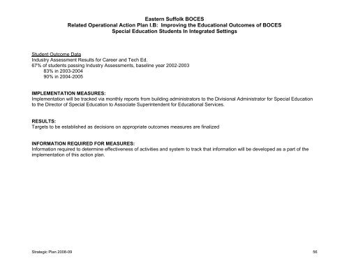 Strategic Plan 2008-2009 - Eastern Suffolk BOCES