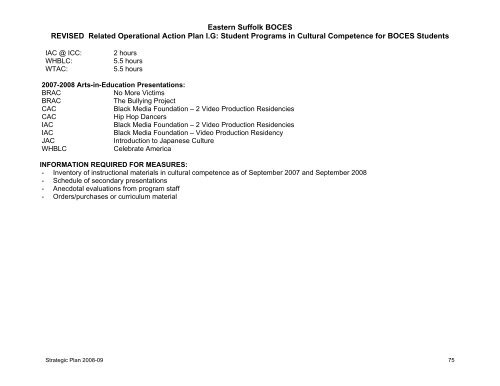 Strategic Plan 2008-2009 - Eastern Suffolk BOCES