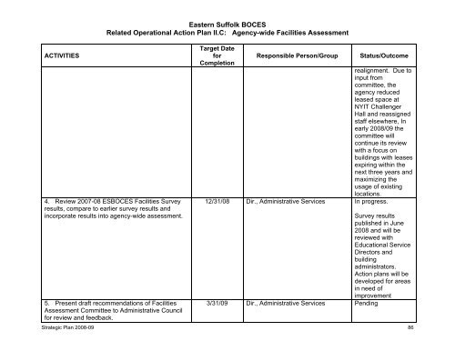 Strategic Plan 2008-2009 - Eastern Suffolk BOCES