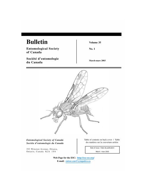 Bulletin Entomological Society Of Canada