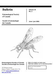 ESC Bulletin June 2003 - Entomological Society of Canada