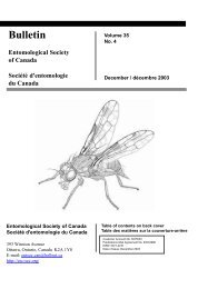 Bulletin - Entomological Society of Canada