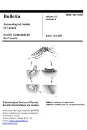 Bulletin - Entomological Society of Canada