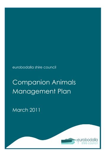 Companion Animals Management Plan - Eurobodalla Shire Council