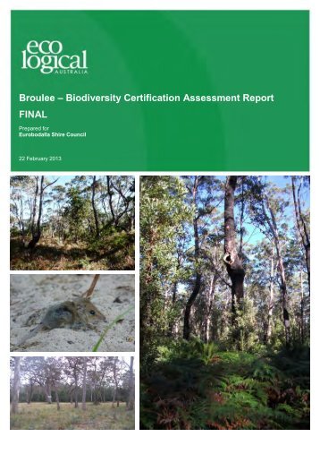 Broulee Biocertification Report - Eurobodalla Shire Council