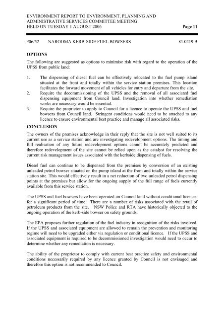 Planning Agenda - Eurobodalla Shire Council - NSW Government