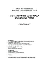 STORIES ABOUT THE EUROBODALLA BY ABORIGINAL PEOPLE