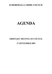 Council Agenda, Part A (27/09/05, 1600kb) - Eurobodalla Shire ...