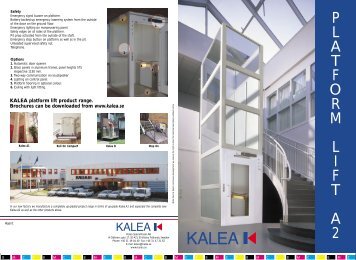 KALEA platform lift product range. Brochures can be downloaded ...