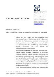 P R E S S E M I T T E I L U N G Premiere für IRMA - Escales-Verlag