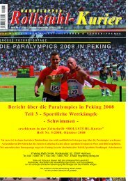 DIE PARALYMPICS 2008 IN PEKING - Escales-Verlag