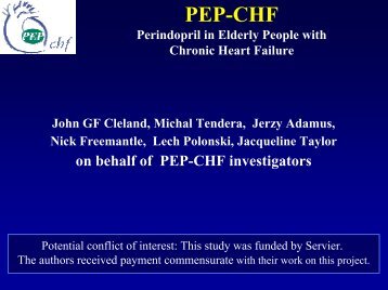 PEP-CHF Perindopril in Elderly People with Chronic Heart Failure