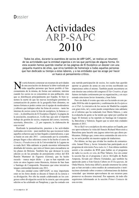 Nº 34 Enero – Abril 2011 P.V.P. 9 € (IVA incluido) - Sociedad para el ...