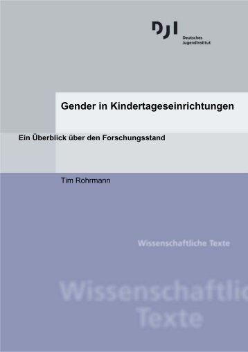 Gender in Kindertageseinrichtungen - Deutsches Jugendinstitut e.V.