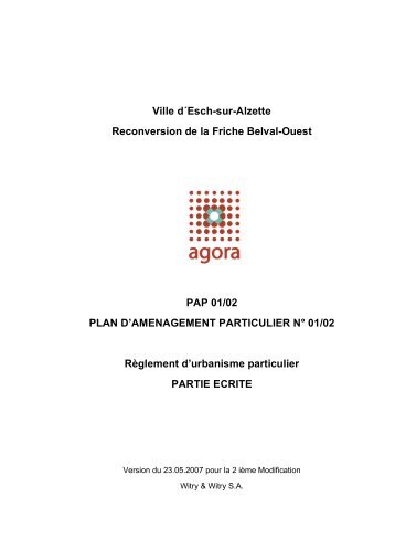 Ville d´Esch-sur-Alzette Reconversion de la Friche Belval-Ouest ...