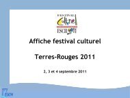 Programme du festival Terres Rouges 2011 - Esch sur Alzette