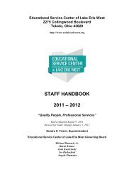 Staff Handbook 2 - Educational Service Center of Lake Erie West