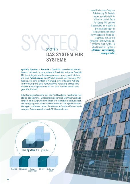 Kompetenzbroschuere - esco Metallbausysteme GmbH