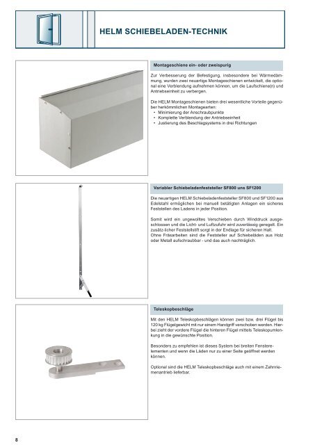 HELM Schiebelaeden Produktinformation - esco Metallbausysteme ...