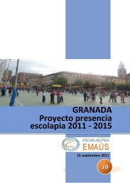 GRANADA Proyecto presencia escolapia 2011 - 2015 - Escolapios ...