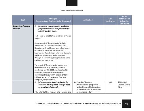 ESCONDIDO COMPREHENSIVE ECONOMIC ... - City of Escondido