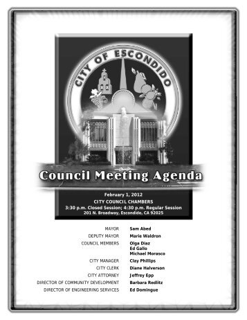 Download Council Agenda - City of Escondido