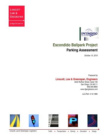 Escondido Ballpark Project Parking Assessment - City of Escondido