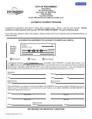 Automatic Payment Program - City of Escondido