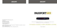 Passport SRX Remote Owner's Manual - Escort Inc.