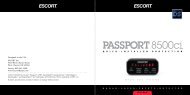 Passport 8500ci Owner's Manual - Escort Inc.