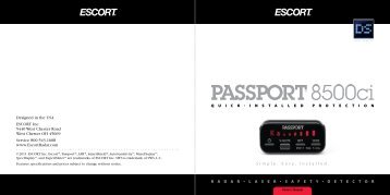 Passport 8500ci Owner's Manual - Escort Inc.