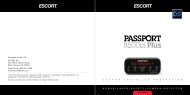 Passport 8500ci Plus Owner's Manual - Escort Inc.