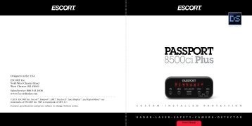 Passport 8500ci Plus Owner's Manual - Escort Inc.