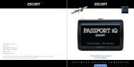 Passport iQ Quick Reference Guide - Escort Inc.