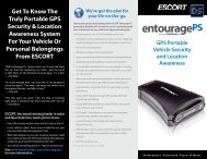 Download the ESCORT Entourage PS Product Brochure (PDF)