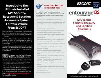 Download the ESCORT Entourage CIS Product Brochure (PDF)