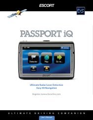 Passport iQ manual - Escort Inc.