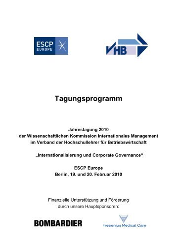 Tagungsprogramm - ESCP Europe