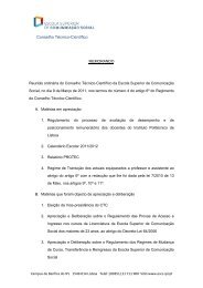 Conselho Técnico-Científico - Escola Superior de Comunicação ...