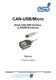 Download CAN-USB-Micro Hardware Manual - esd electronics, Inc.