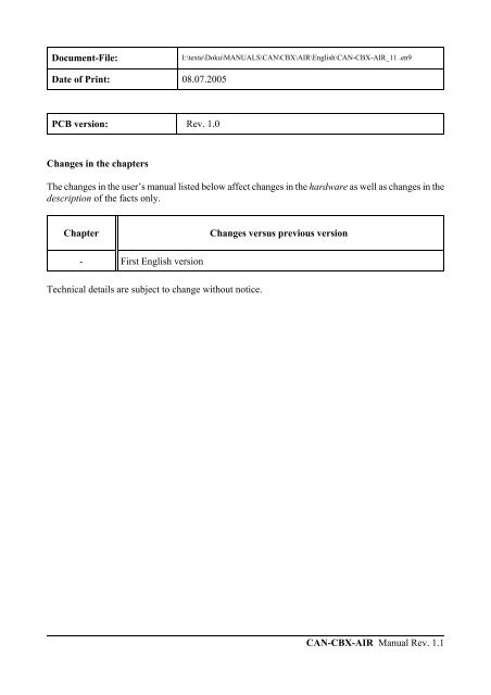 Download manual (PDF file). - esd electronics, Inc.