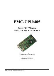 PMC-CPU/405 - esd electronics, Inc.