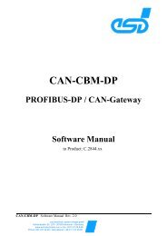 CAN-CBM-DP - esd electronics, Inc.