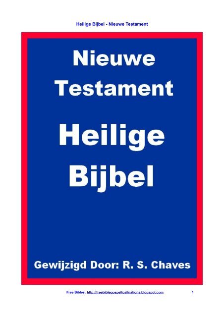 Heilige Bijbel - Nieuwe Testament