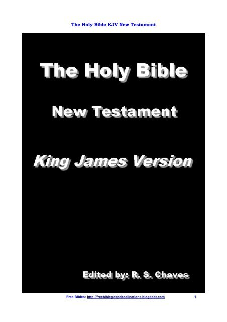 The Holy Bible KJV New Testament