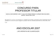 CONCURSO PARA PROFESSOR TITULAR ANO ESCOLAR 2007