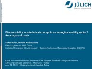 Electromobility as a technical concept in an ecological - ESEE 2011 ...